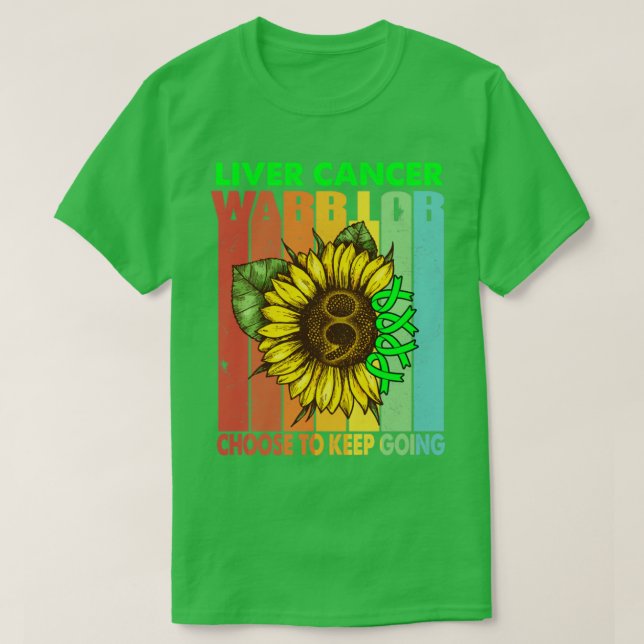 Camiseta Guerrero Del Cáncer De Hígado Opta Por Seguir Apoy (Diseño del anverso)