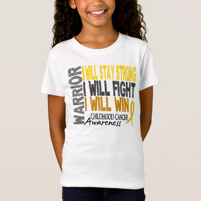 Camiseta Guerrero del cáncer de la niñez (Anverso)