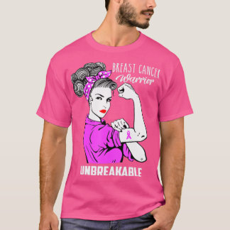 Camiseta Guerrero del cáncer de mama o regalo inquebrantabl