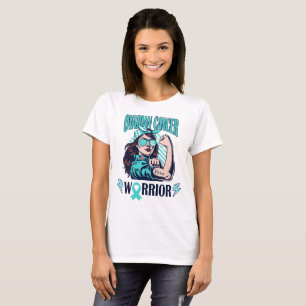 Camiseta Guerrero del cáncer de ovario cree y lucha