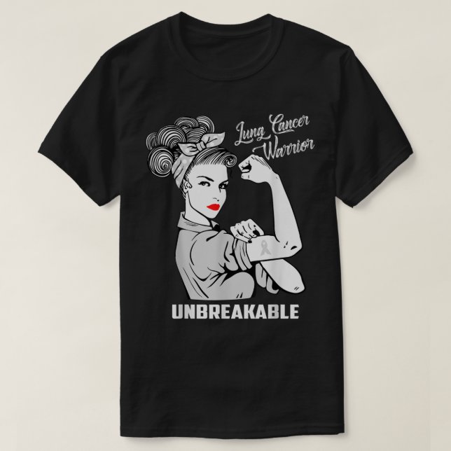 Camiseta Guerrero del Cáncer de Pulmón Inquebrantable Conci (Diseño del anverso)