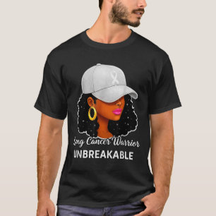 Camiseta Guerrero del cáncer de pulmón Mujeres negras inque