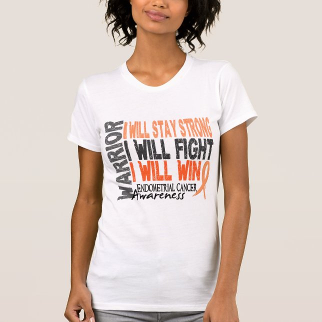 Camiseta Guerrero del cáncer endometrial (Anverso)
