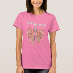 Camiseta Guerrero del cáncer endometrial mariposa celta