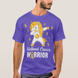 Camiseta Guerrero Del Cáncer Infantil De Unicornio En Septi