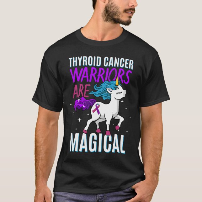Camiseta Guerrero Del Cáncer Magical Unicornio Púrpura Verd (Anverso)