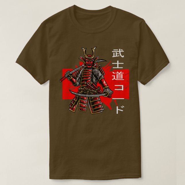 Camiseta Guerrero del código Bushido Samurai japonés Bushid (Diseño del anverso)
