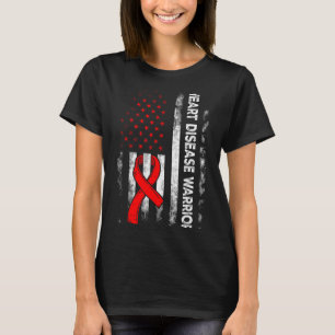 Camiseta Guerrero del Corazón Bandera de EE. UU. Rojo Conci