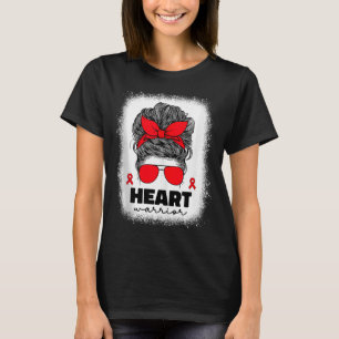 Camiseta Guerrero Del Corazón Para Mujeres Awarenes De Enfe
