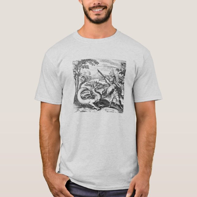 Camiseta Guerrero del dragón medieval (Anverso)