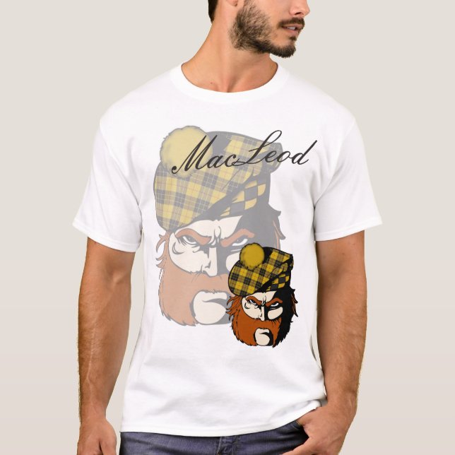Camiseta Guerrero del escocés de MacLeod del clan (Anverso)