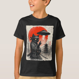 Camiseta Guerrero del gato Samurai Ninja obsequios de anime