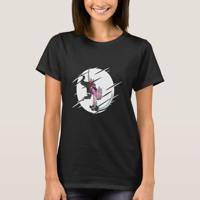 Camiseta Guerrero del gato Sphynx Samurai (Anverso)