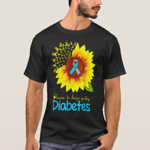 Camiseta Guerrero del girasol de la diabetes T1D T2D elige 