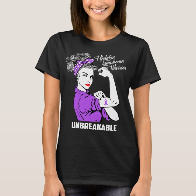 Camiseta Guerrero del linfoma de Hodgkin irrompible (Anverso)