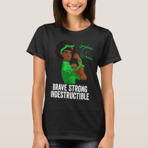 Camiseta Guerrero del Linfoma  Mujeres Negras Fuertes Rosie