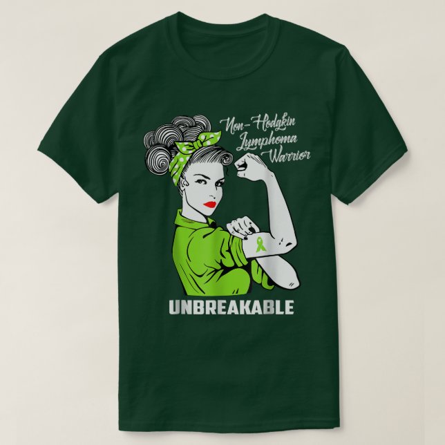 Camiseta Guerrero del linfoma no hodgkin Tee Inquebrable Aw (Diseño del anverso)