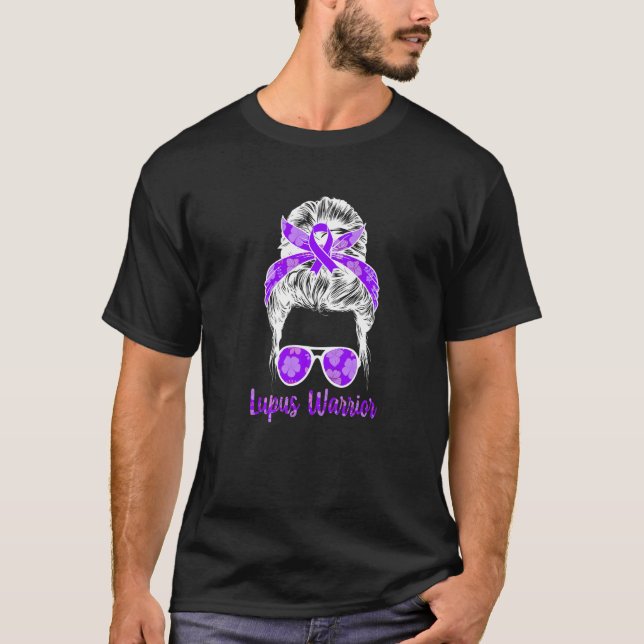 Camiseta Guerrero del Lupus Messy Bun Lupus Sensibilización (Anverso)