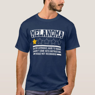 Camiseta Guerrero del Melanoma Conciencia del Cáncer de Pie