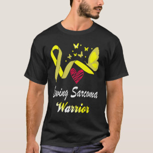 Camiseta Guerrero del Sarcoma de Ewing Mariposa Cinta Amari