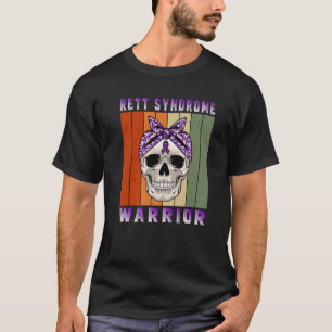 Camiseta Guerrero del síndrome de Rett calavera vintage del