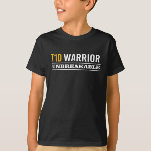 Camiseta Guerrero del T1D diabético tipo 1 Diabetes Diabet