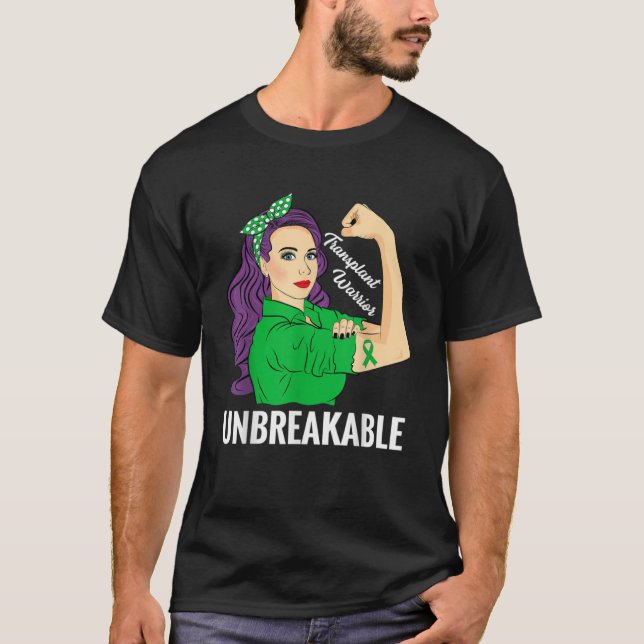 Camiseta Guerrero del trasplante: donante de órganos inqueb (Anverso)