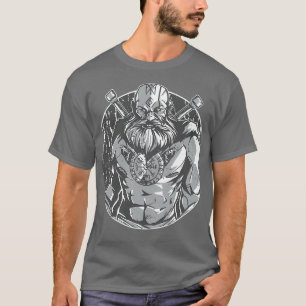 Camiseta Guerrero del Viking Monocromático