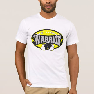 Camiseta Guerrero duro del cáncer testicular uno