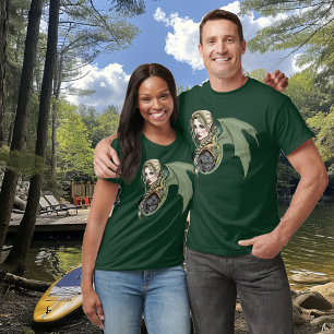Camiseta Guerrero Elfo Dragón Fantasía Mágico Medieval Melo