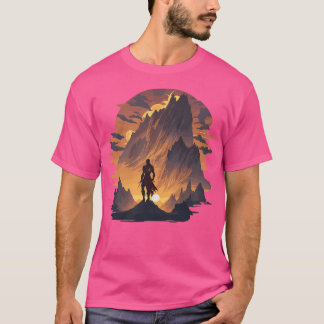 Camiseta Guerrero En Las Montañas Tripulación Cuello Genero