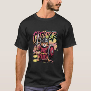 Camiseta Guerrero Épico Gladiador de Gatos Amantes de Gatos