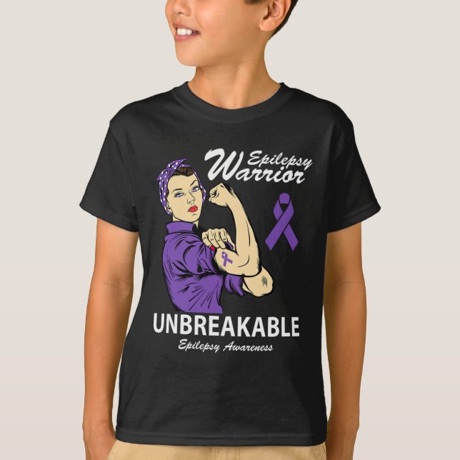 Camiseta Guerrero Epilepsia Inquebrantable Epilepsia Concie (Anverso)