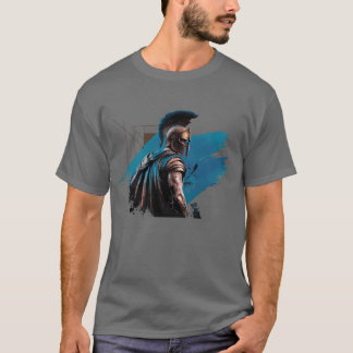 Camiseta Guerrero espartano en azul