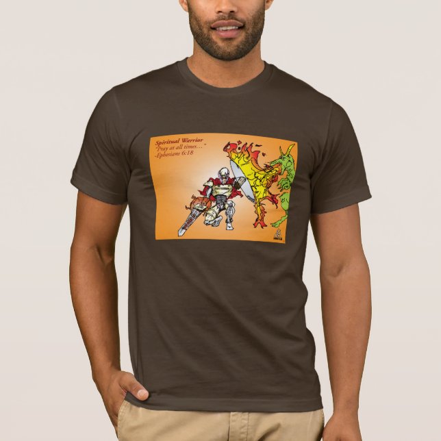 Camiseta Guerrero espiritual de la fe/del conquistador (Anverso)