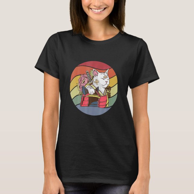 Camiseta Guerrero Gato Samurái (Anverso)