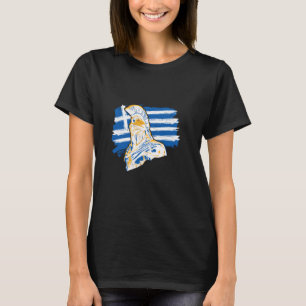 Camiseta Guerrero Griego Espartano Antiguo En La Bandera De