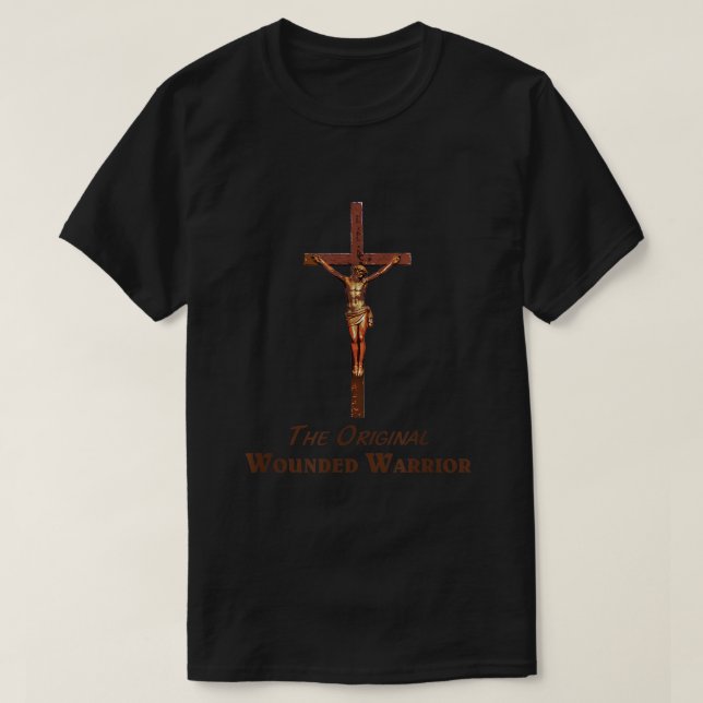 Camiseta Guerrero herido original T Shirt w Jesus Christian (Diseño del anverso)