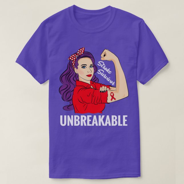 Camiseta Guerrero inquebrantable de conciencia de sobrevivi (Diseño del anverso)