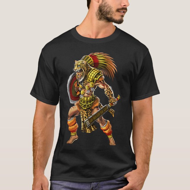 Camiseta Guerrero jaguar azteca (Anverso)