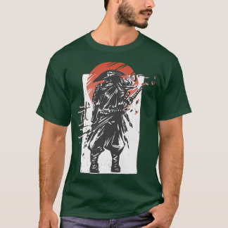 Camiseta Guerrero japonés estético Samurai
