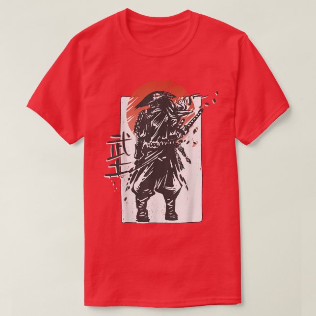 Camiseta Guerrero japonés estético Samurai (2) (Diseño del anverso)