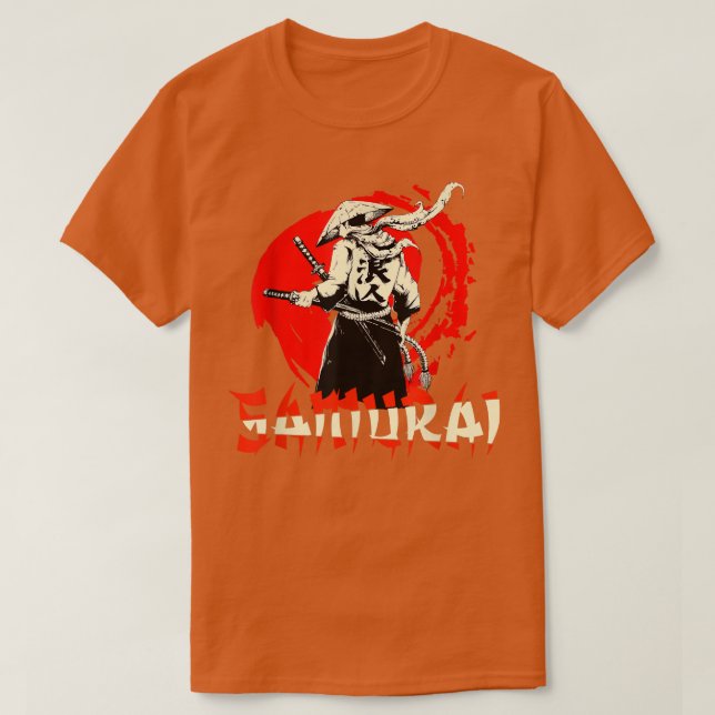 Camiseta Guerrero japonés samurai espadachín  (Diseño del anverso)