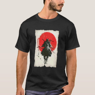 Camiseta Guerrero japonés Samurái Gato Jinete de Caballo Uk