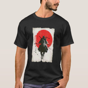 Camiseta Guerrero japonés Samurái Gato Jinete de Caballo Uk