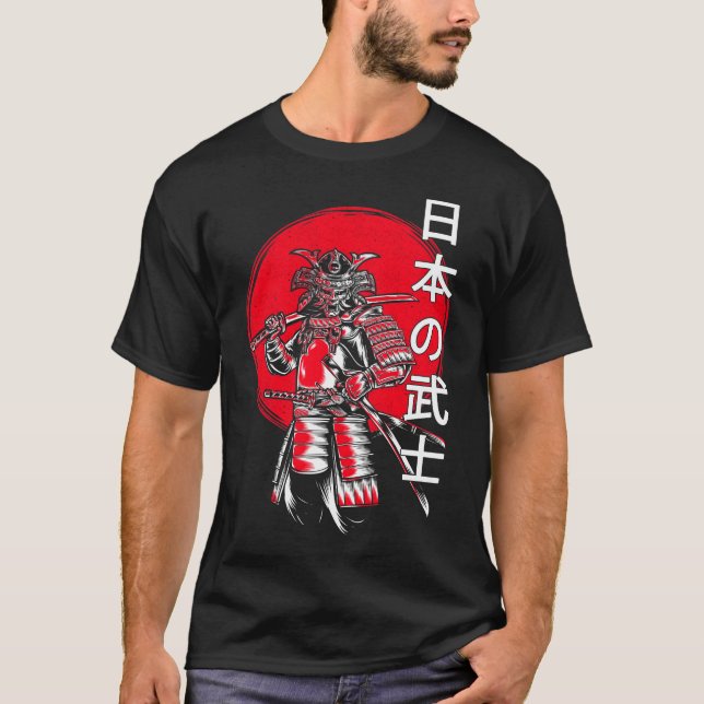 Camiseta Guerrero japonés samurai kanji (Anverso)