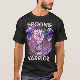 Camiseta Guerrero Lupus Spoonie Barbell Puño Púrpura Fuerte