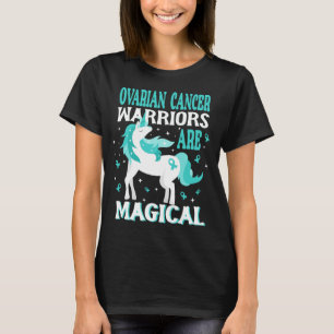 Camiseta Guerrero mágico de cáncer de ovario de unicornio