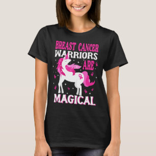 Camiseta Guerrero mágico del cáncer de mama unicornio