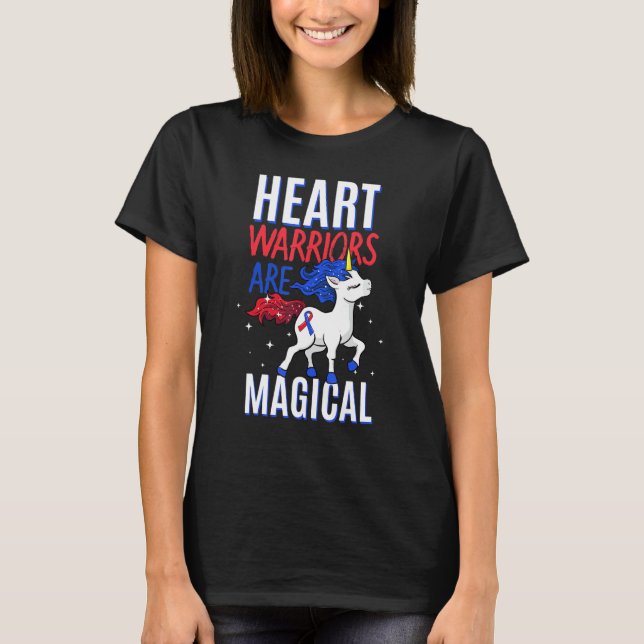Camiseta Guerrero Magnífico Unicornio Rojo Y Azul Gran Vess (Anverso)